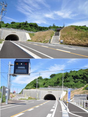 新潟2010；トンネルの参道の位置関係